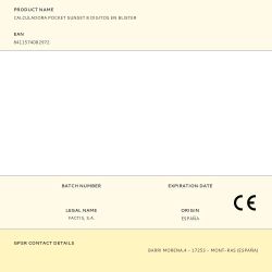 Calculadora Pocket Sunset 8 Digitos En Blister