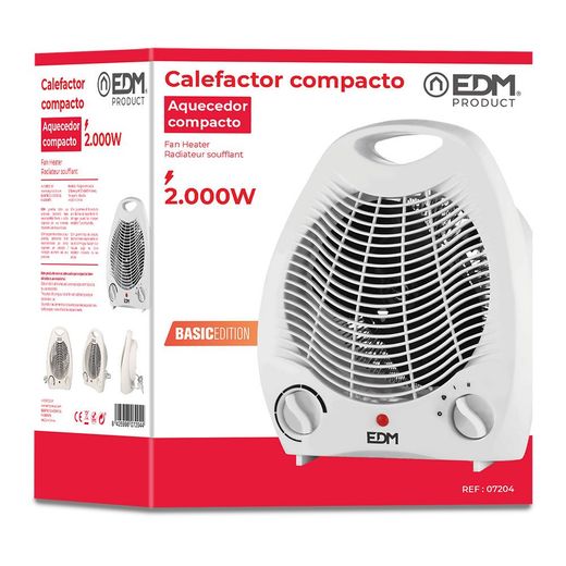 Calefactor Compacto 1000 - 2000 W Blanco