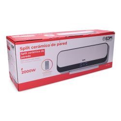 Calefactor Split Cerámico 1000 - 2000 W, Con Mando Distancia 55,7 X 14,4 X 18,5 Cm