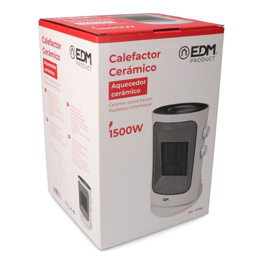 Calefactor Vertical Oscilante 1000 - 1500 W Blanco