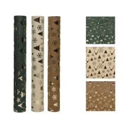 Camino De Mesa De Terciopelo Motivos Navideños 35 X 200 Cm, Colores Surtidos