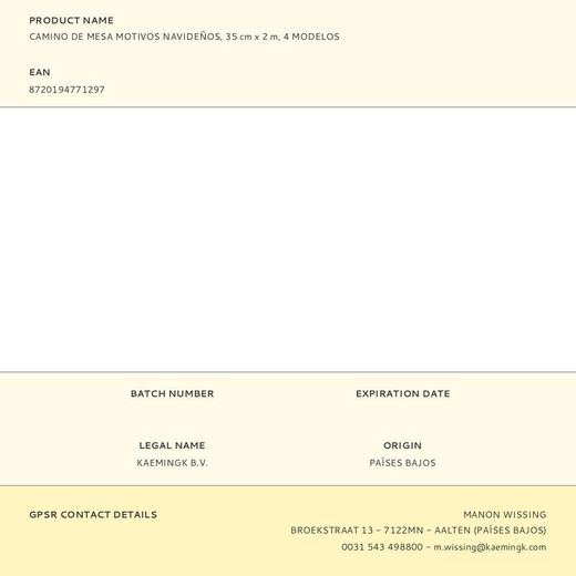 Camino De Mesa Motivos Navideños, 35 Cm X 2 M, 4 Modelos