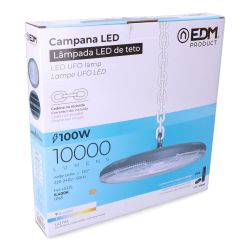 Campana Led 100 W, 6400 K, 10.000 Lm, Ø26 X 4,5 Cm