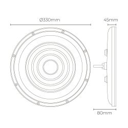 Campana Led 200 W, 6400 K, 20.000 Lm, Ø33 X 4,5 Cm