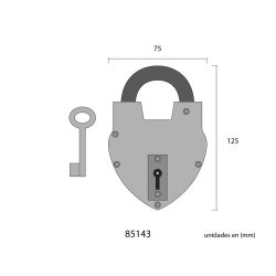 Candado Rústico Con 2 Llaves Efecto Oxidado Edm