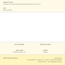 Candileja Eco Piezo Super Ego Quemador Soplete Gas 27X17Cm