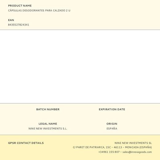 Cápsulas Desodorantes Para Calzado 2 U