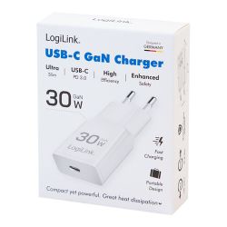 Cargador 30 W Gan Usb-C, Blanco