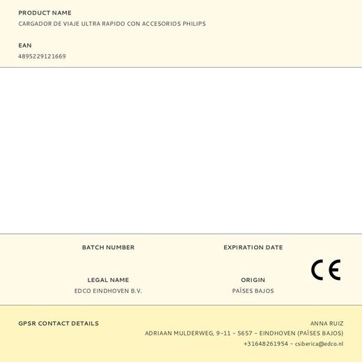 Cargador De Viaje Ultra Rapido Con Accesorios Philips