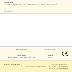 Cargador Serie Europa Doble Usb 230V 5V 4200Ma Serie Europa Solera Erp2Usbu