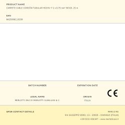 Carrete Cable Cordón Tubular H03Vv-F 2 X 0,75 Mm² Beige, 25 M