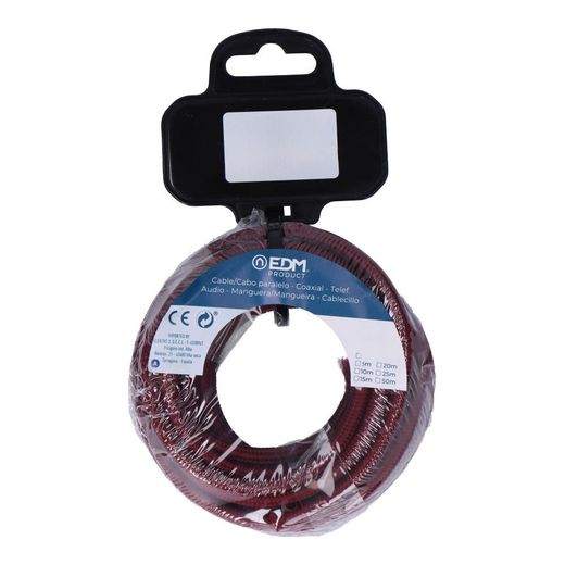 Carrete Cable Cordón Tubular H03Vv-F 2 X 0,75 Mm² Burdeos, 5M