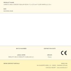 Carrete Cable Cordón Tubular H03Vv-F 2 X 0,75 Mm² Fluor Amarillo, 25 M