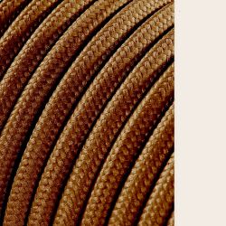 Carrete Cable Cordón Tubular H03Vv-F 2 X 0,75 Mm² Marrón Brillante, 25 M