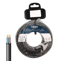 Carrete Cable Paralelo Plano Vvk(H2) 06/1Kv 2 X 2,50 Mm² Negra, 5 M
