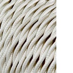 Carrete Cable Textil Trenzado H03Vv-F 2 X 0,75 Mm² Algodón, 25 M