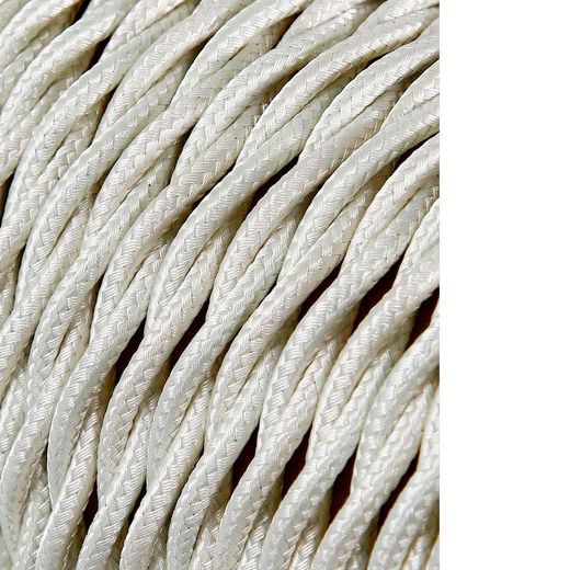 Carrete Cable Textil Trenzado H03Vv-F 2 X 0,75 Mm² Algodón, 25 M