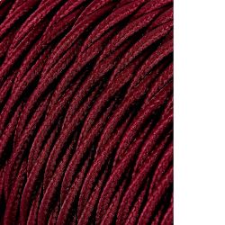 Carrete Cable Textil Trenzado H03Vv-F 2 X 0,75 Mm² Burdeos, 25 M