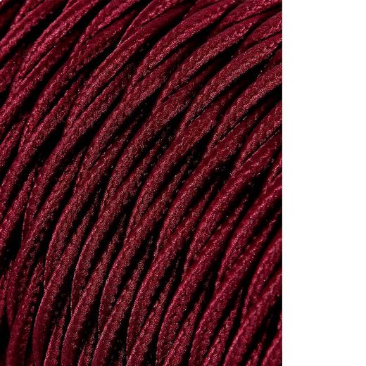 Carrete Cable Textil Trenzado H03Vv-F 2 X 0,75 Mm² Burdeos, 25 M