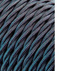 Carrete Cable Textil Trenzado H03Vv-F 2 X 0,75 Mm² Gris Oscuro, 25 M