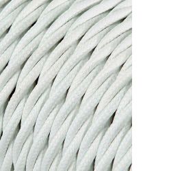 Carrete Cable Textil Trenzado H03Vv-F 2 X 0,75 Mm² Gris Plateado, 25 M