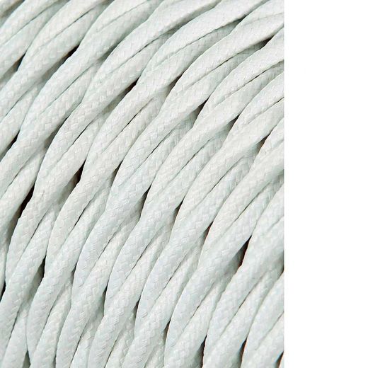 Carrete Cable Textil Trenzado H03Vv-F 2 X 0,75 Mm² Gris Plateado, 25 M