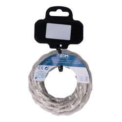 Carrete Cable Textil Trenzado H03Vv-F 2 X 0,75 Mm² Lino, 5 M