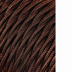 Carrete Cable Textil Trenzado H03Vv-F 2 X 0,75 Mm² Marrón, 25 M