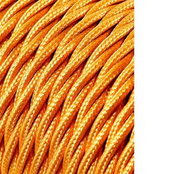 Carrete Cable Textil Trenzado H03Vv-F 2 X 0,75 Mm² Oro Oscuro, 25 M