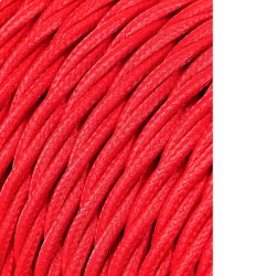 Carrete Cable Textil Trenzado H03Vv-F 2 X 0,75 Mm² Rojo, 25 M