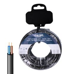 Carrete Manguera Tubular H05Vv-F 2 X 0,75 Mm² Negra, 15 M