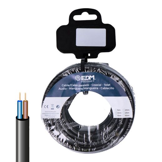 Carrete Manguera Tubular Vv-K06/1Kv 2 X 2,50 Mm² Negra, 10 M