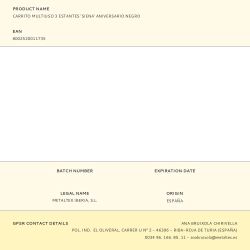 Carrito Multiuso Con 3 Cestos, Siena Aniversario, Negro, 41 X 23 X 63 Cm