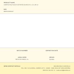 Carrito Multiuso Con 4 Cestos Blanco 41 X 23 X 84 Cm