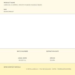 Carro De La Compra I-Max Mf 4 Ruedas Plegable Negro