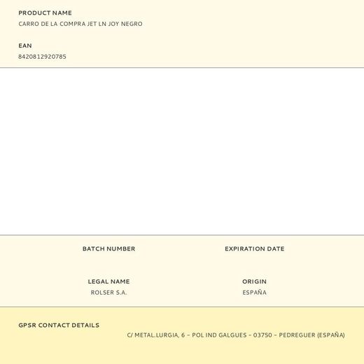 Carro De La Compra Jet Ln Joy Negro