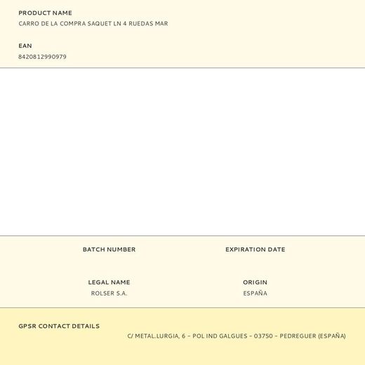 Carro De La Compra Saquet Ln 4 Ruedas Mar