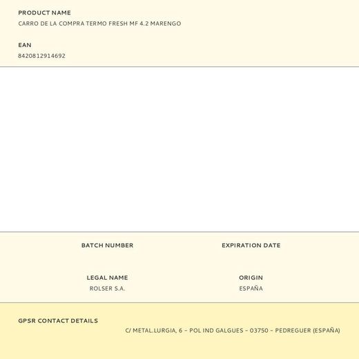 Carro De La Compra Termo Fresh Mf 4.2 Marengo