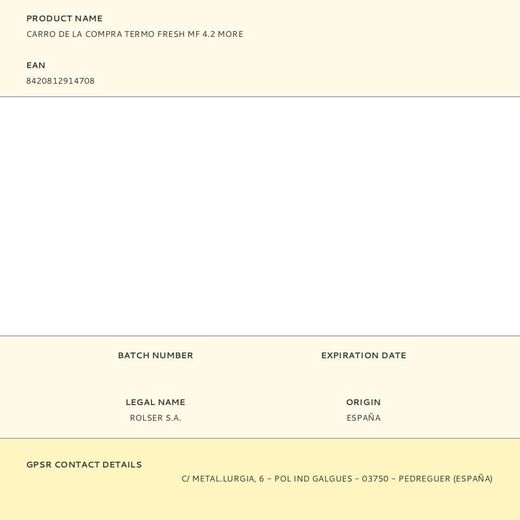 Carro De La Compra Termo Fresh Mf 4.2 More