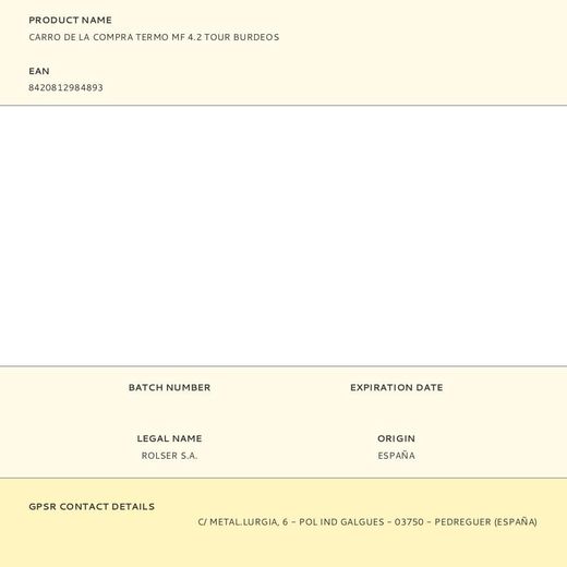 Carro De La Compra Termo Mf 4.2 Tour Burdeos