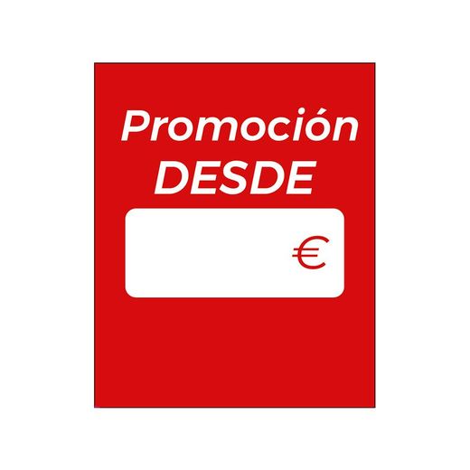 Cartel Outlet Rojo Para 00180 00181 39X48Cm