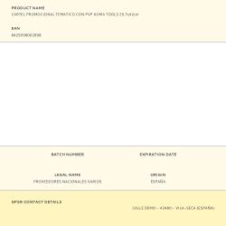 Cartel Promocional Tematico Con Pvp Koma Tools 29,7X42Cm