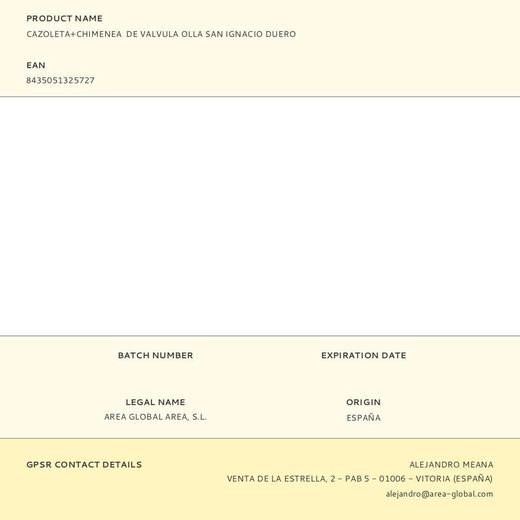 Cazoleta+Chimenea  De Valvula Olla San Ignacio Duero