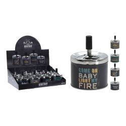 Cenicero Automático Inox Ø9 X 12 Cm Modelos Surtidos