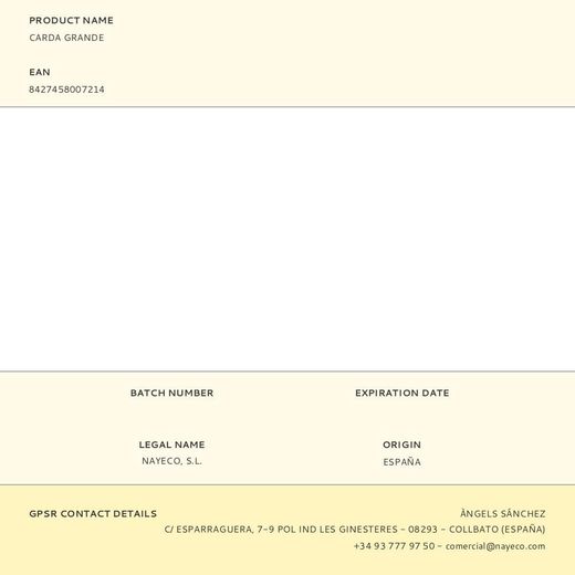 Cepillo Carda, Grande