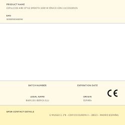 Cepillo De Aire Style Smooth 1000 W Iónico Con 3 Accesorios