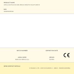 Cepillo De Pelo De Aire Iónico Smooth Volum 1000 W