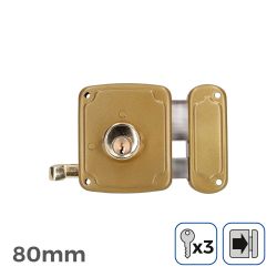 Cerradura Derecha 80Mm 3 Llaves Incluidas