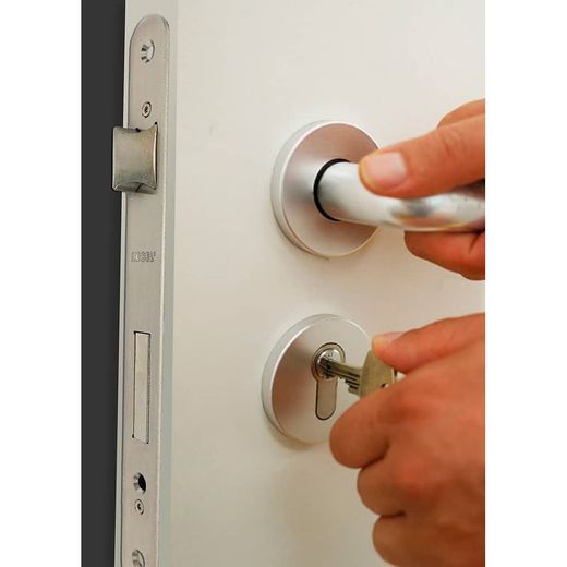 Cerradura Embutir C/R Cre06 50/85 Mm Níquel Satinado