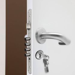 Cerradura Embutir C/R Cre07 50/85 Mm Níquel Satinado